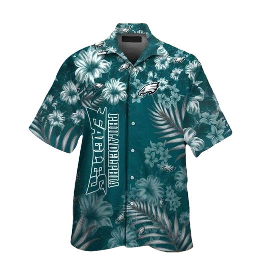 Philadelphia Eagles Floral Paradise Hawaiian Shirt - Moonbestprint