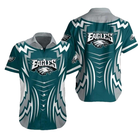 Philadelphia Eagles Dynamic Zigzag Hawaiian Shirt - Moonbestprint