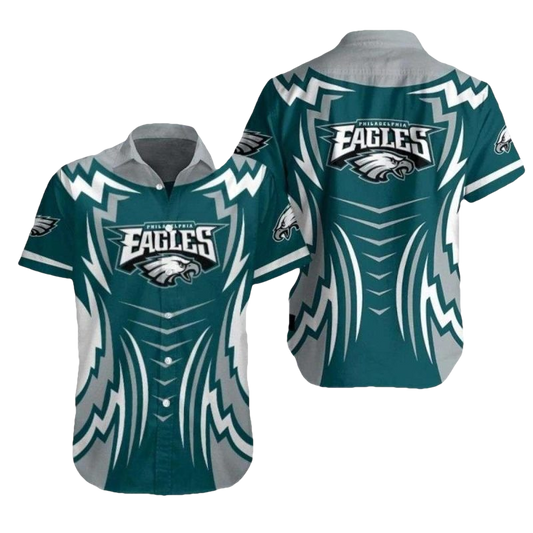 Philadelphia Eagles Dynamic Zigzag Hawaiian Shirt - Moonbestprint