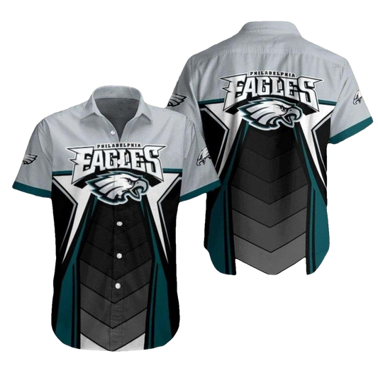 Philadelphia Eagles Abstract Blackout Hawaiian Shirt - Moonbestprint