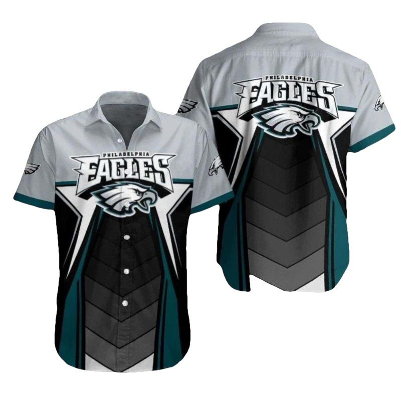 Philadelphia Eagles Abstract Blackout Hawaiian Shirt - Moonbestprint