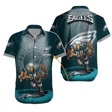 Personalized Philadelphia Eagles Fierce Eagle In Starry Night 2025 Hawaiian Shirt - Moonbestprint