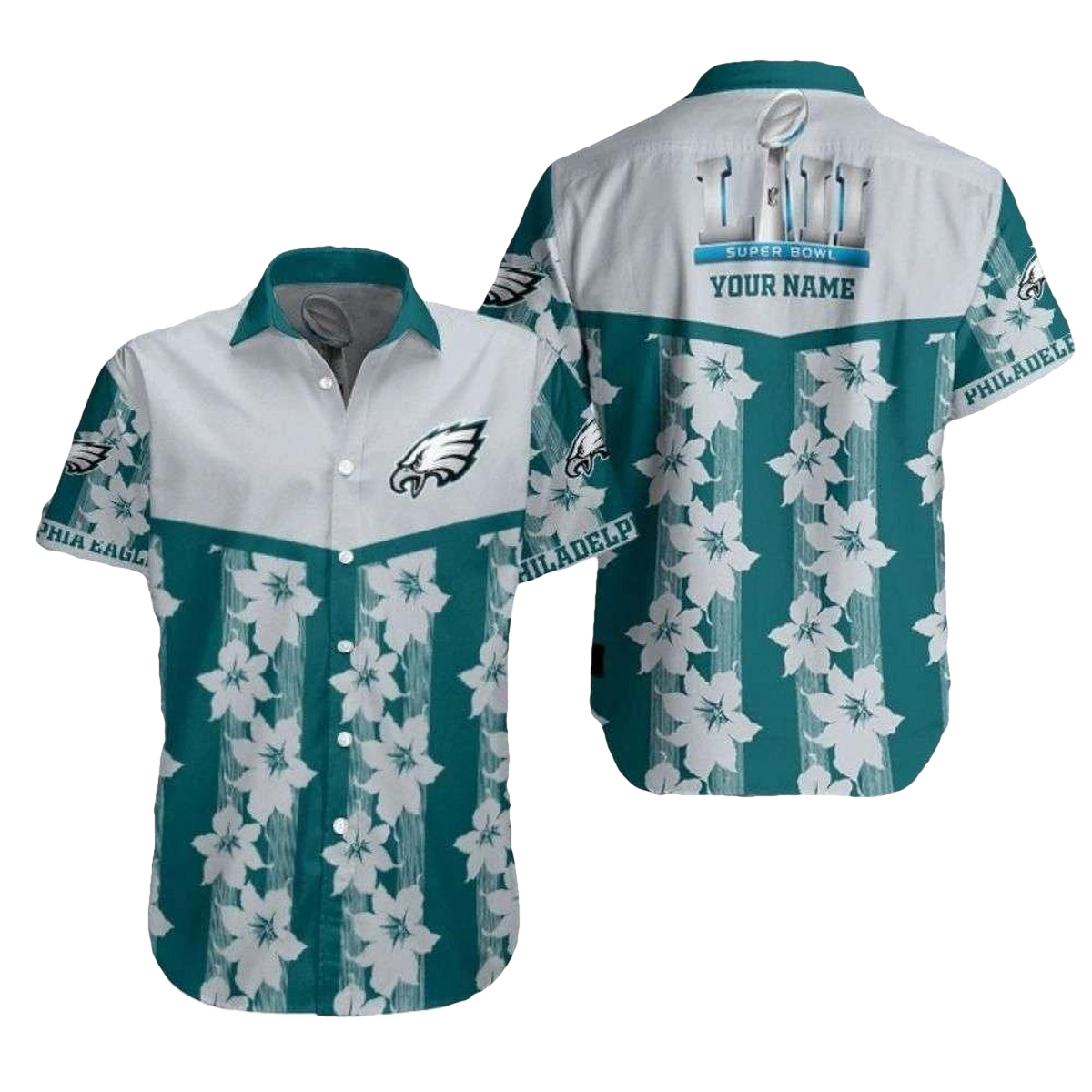 Personalized Philadelphia Eagles Eagles Floral Touchdown Tropical 2025 Hawaiian Shirt - Moonbestprint