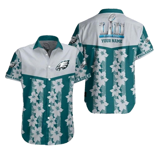 Personalized Philadelphia Eagles Eagles Floral Touchdown Tropical 2025 Hawaiian Shirt - Moonbestprint