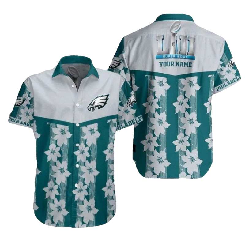 Personalized Philadelphia Eagles Eagles Floral Touchdown Tropical 2025 Hawaiian Shirt - Moonbestprint