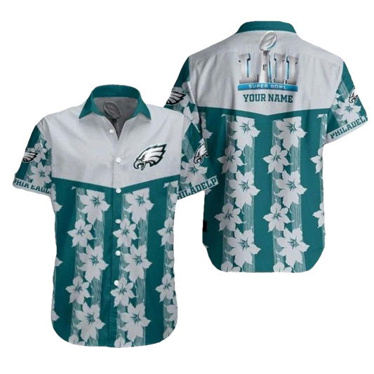 Personalized Philadelphia Eagles Eagles Floral Touchdown Tropical 2025 Hawaiian Shirt - Moonbestprint