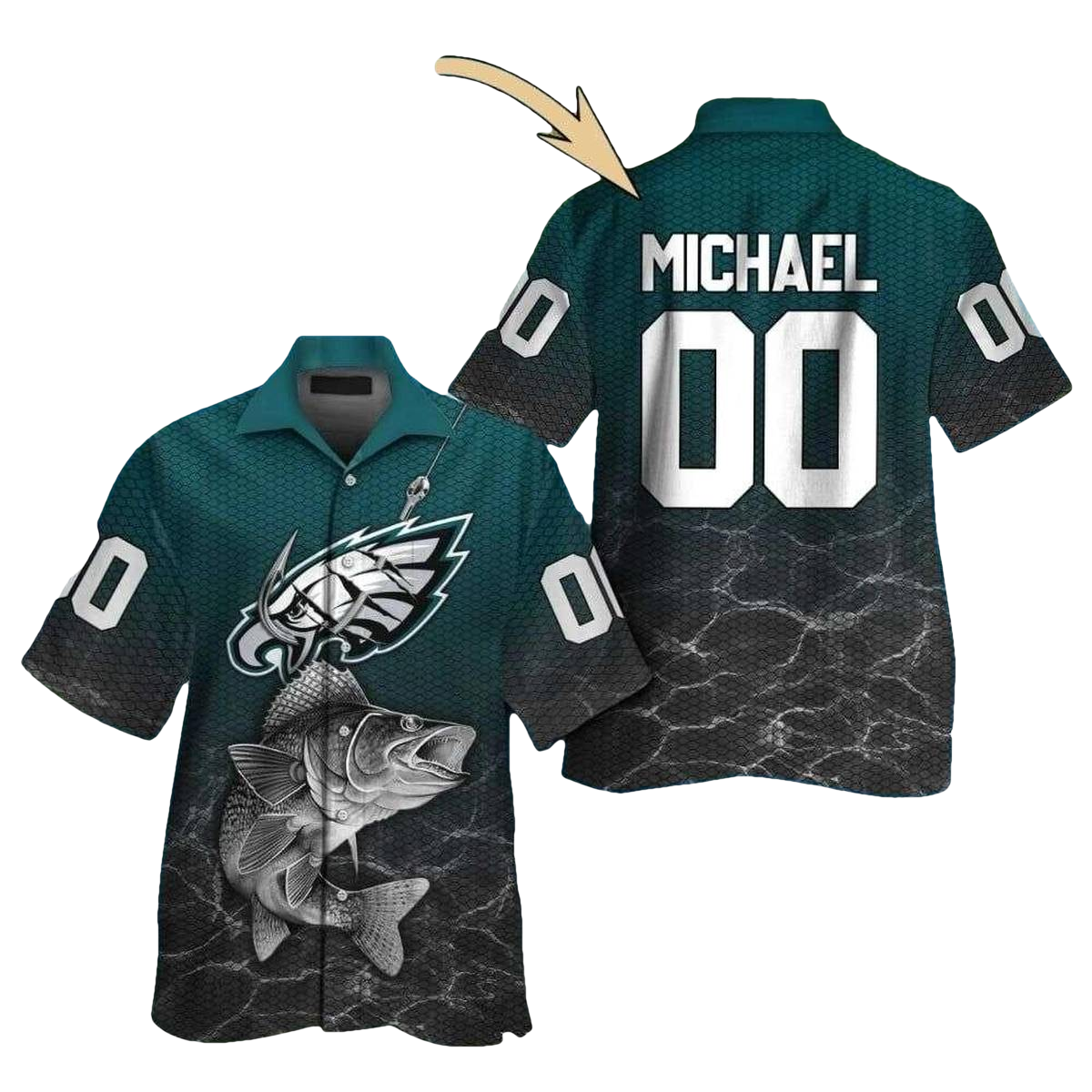 Personalized Fierce Philadelphia Eagles Catch Tropical Hawaiian Shirt - Moonbestprint