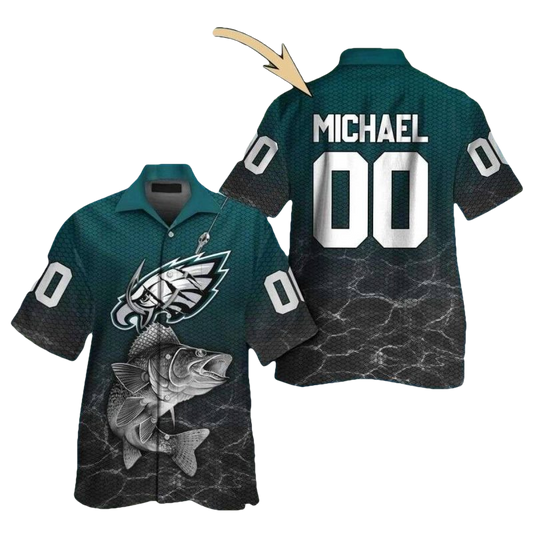 Personalized Fierce Philadelphia Eagles Catch Tropical Hawaiian Shirt - Moonbestprint