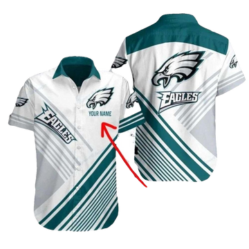 Personalized Eagles Striped Flight 2025 Hawaiian Shirt - Moonbestprint