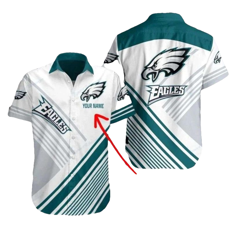 Personalized Eagles Striped Flight 2025 Hawaiian Shirt - Moonbestprint