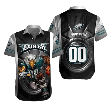Personalized Agles Warrior Mascot Tropical 2025 Hawaiian Shirt - Moonbestprint