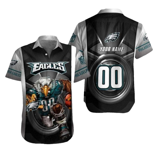 Personalized Agles Warrior Mascot Tropical 2025 Hawaiian Shirt - Moonbestprint