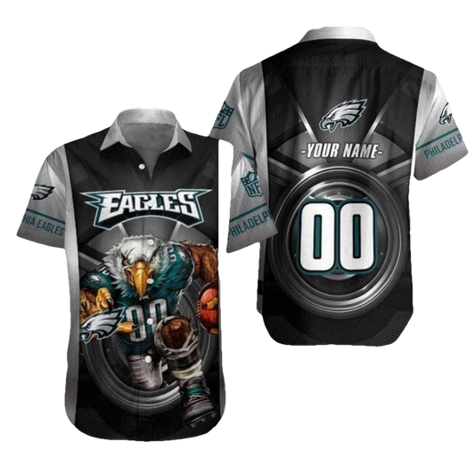 Personalized Agles Warrior Mascot Tropical 2025 Hawaiian Shirt - Moonbestprint