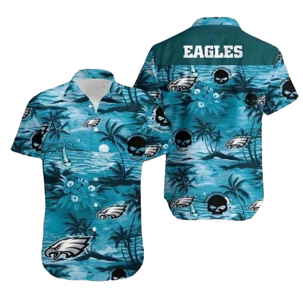 Oceanic Adventure Philadelphia Eagles Tropical Hawaiian Shirt - Moonbestprint
