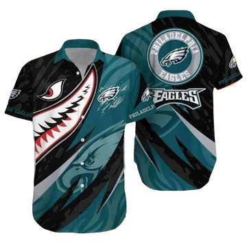 Fierce Eagle Strike Philadelphia Eagles Tropical Hawaiian Shirt - Moonbestprint