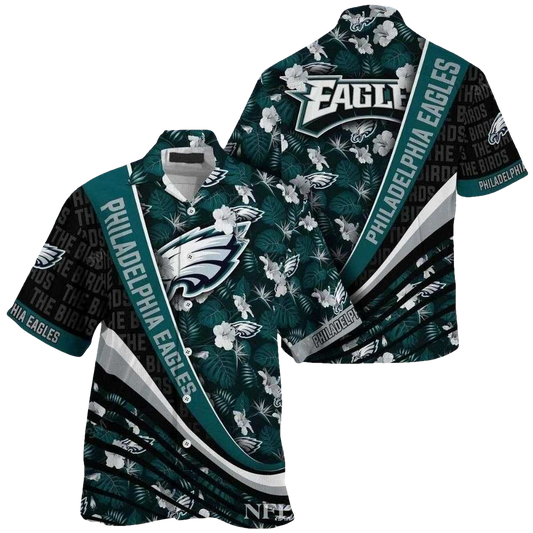 Eagles Love By The Shoreline Palm Leaves Hawaiian Aloha Shirt - Moonbestprint