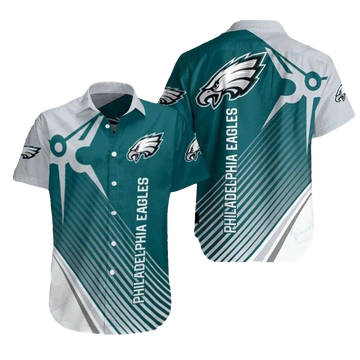 Dynamic Duo Tone Philadelphia Eagles Tropical Hawaiian Shirt - Moonbestprint