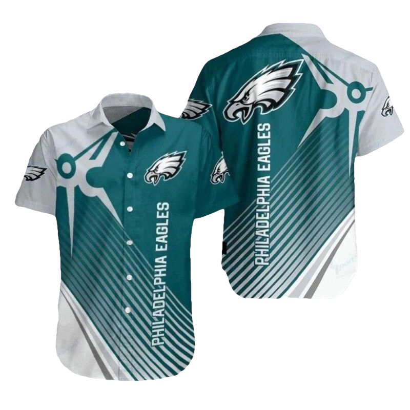Dynamic Duo Tone Philadelphia Eagles Tropical Hawaiian Shirt - Moonbestprint