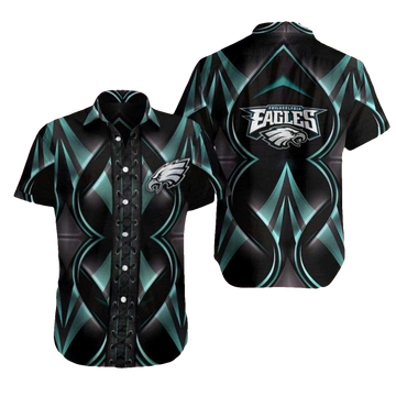 Abstract Wings Art Philadelphia Eagles Tropical Hawaiian Shirt - Moonbestprint