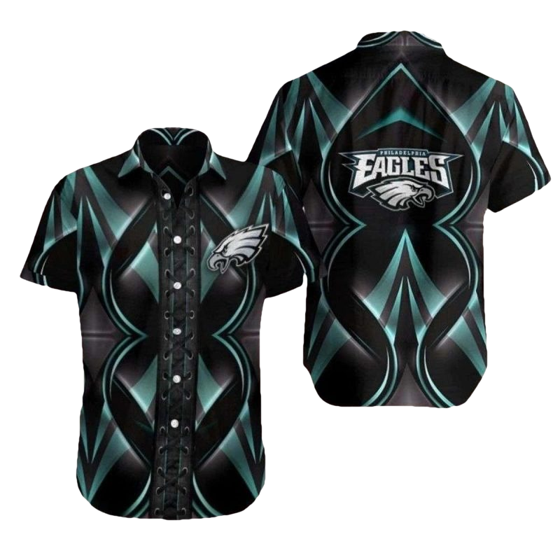 Abstract Wings Art Philadelphia Eagles Tropical Hawaiian Shirt - Moonbestprint