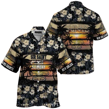 Sir Saint Game All Day New Orleans Saints Hawaiian Shirt For Men - Moonbestprint