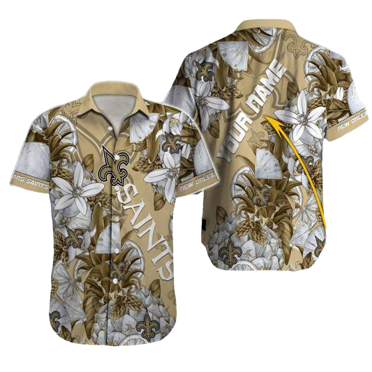 Personalized New Orleans Saints Special Tropical Fruit Hawaiian Shirt - Moonbestprint
