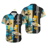 Personalized New Orleans Saints Simpsons Surfing Funny Hawaiian Shirt - Moonbestprint