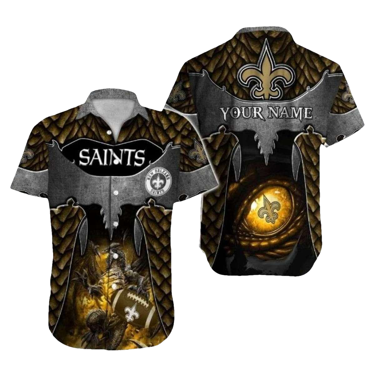 Personalized New Orleans Saints Lighthouse Beacon Hawaiian Shirt - Moonbestprint