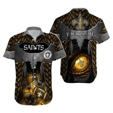 Personalized New Orleans Saints Lighthouse Beacon Hawaiian Shirt - Moonbestprint