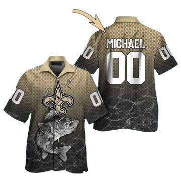 Personalized New Orleans Saints Fishermans Dream Hawaiian Shirt - Moonbestprint