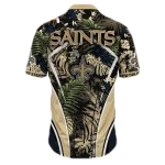 Personalized New Orleans Saints Flower Summer Tropical Hawaiian Shirt - Moonbestprint