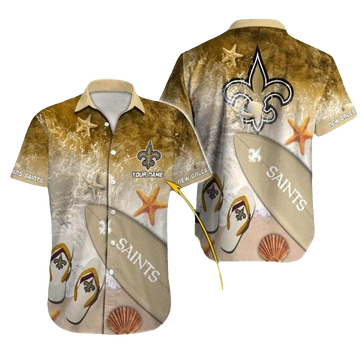 Personalized New Orleans Saints Beach Touchdown Hawaiian Shirt - Moonbestprint