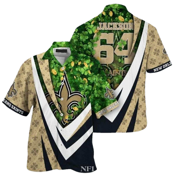 Personalized New Orleans Saints And St Patrick's Day Hawaiian Shirt - Moonbestprint
