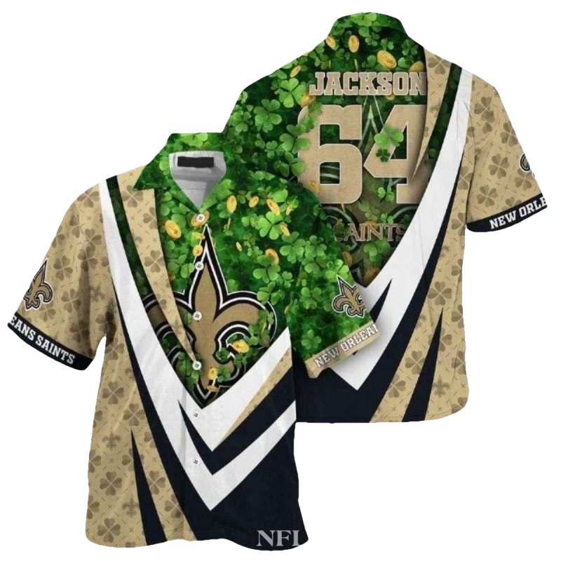 Personalized New Orleans Saints And St Patrick's Day Hawaiian Shirt - Moonbestprint
