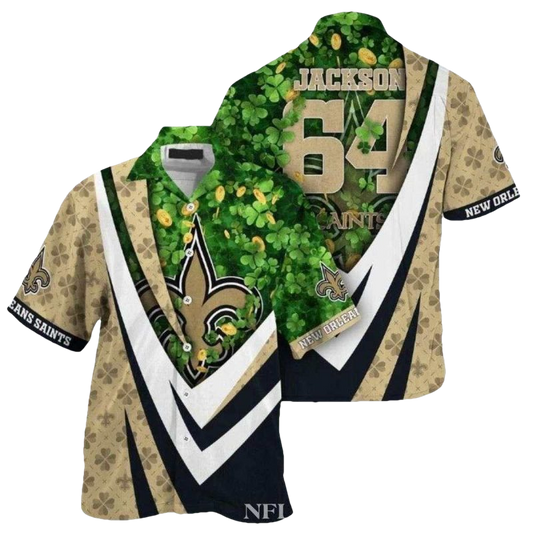 Personalized New Orleans Saints And St Patrick's Day Hawaiian Shirt - Moonbestprint