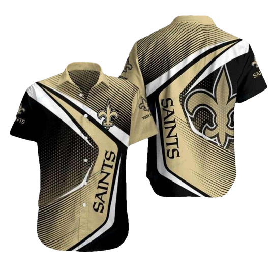 Personalized Midnight Mystique NFL Saints Hawaiian Spirit Shirt - Moonbestprint