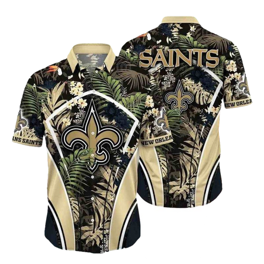 New Orleans Saints Vibrant Tropics Hawaiian Shirt - Moonbestprint