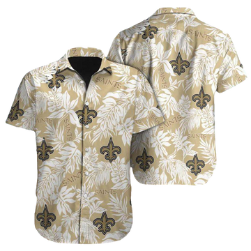 New Orleans Saints Tropical Leafs Hawaiian Shirt - Moonbestprint