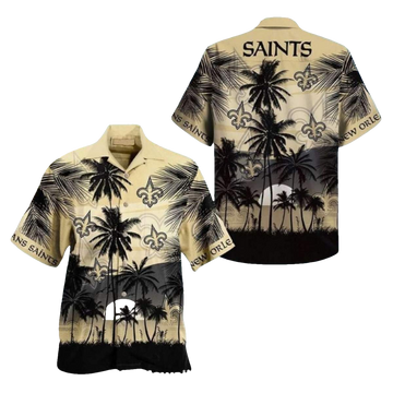New Orleans Saints Sunset Palm Tree Vibes Hawaiian Shirt - Moonbestprint
