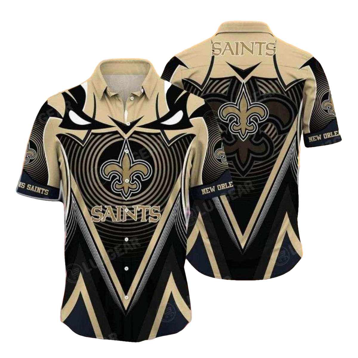 New Orleans Saints Sharp Design And Tribal Accents Hawaiian Shirt - Moonbestprint