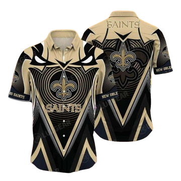 New Orleans Saints Sharp Design And Tribal Accents Hawaiian Shirt - Moonbestprint