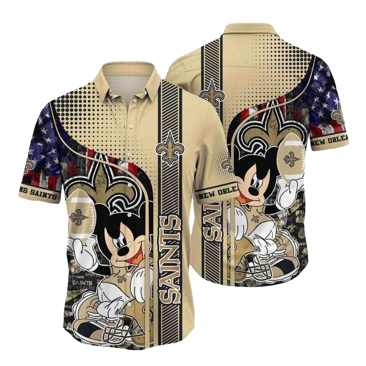 New Orleans Saints Player Mickey Hawaiian Shirt - Moonbestprint