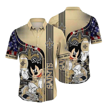 New Orleans Saints Player Mickey Hawaiian Shirt - Moonbestprint