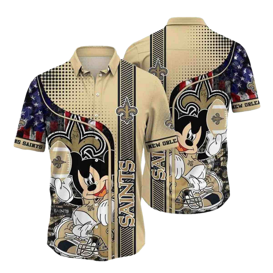 New Orleans Saints Player Mickey Hawaiian Shirt - Moonbestprint