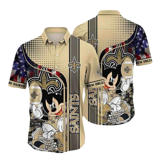 New Orleans Saints Player Mickey Hawaiian Shirt - Moonbestprint