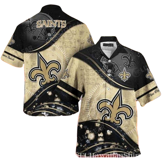 New Orleans Saints Lovely Logo Starry Night Hawaiian Shirt - Moonbestprint
