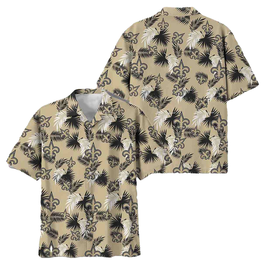 New Orleans Saints Logo Tropical Vibes Hawaiian Shirt - Moonbestprint