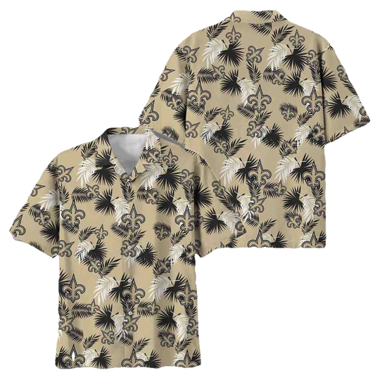 New Orleans Saints Logo Tropical Vibes Hawaiian Shirt - Moonbestprint