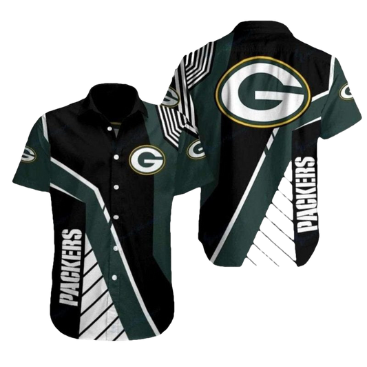 Green Bay Packers Game Day Stripes Hawaiian Shirt - Moonbestprint