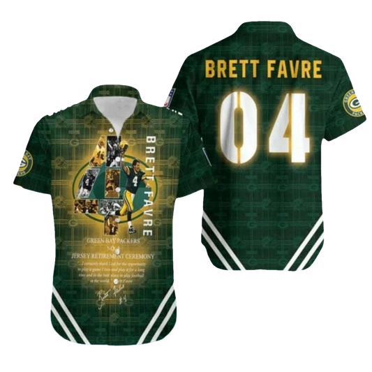 Green Bay Packers Brett Favre 04 Hawaiian Shirt - Moonbestprint